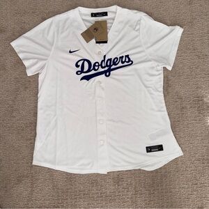 Nike White Los Angeles Dodgers Authentic Jersey No name size XXL